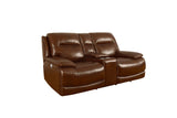 Parker Living Colossus - Napoli Brown Power Reclining Console Loveseat