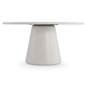 Bernhardt Bernhardt Laurel Outdoor Dining Table — 60" Round Grc Quarry Finish Pedestal, Weatherproof Elegance K2140