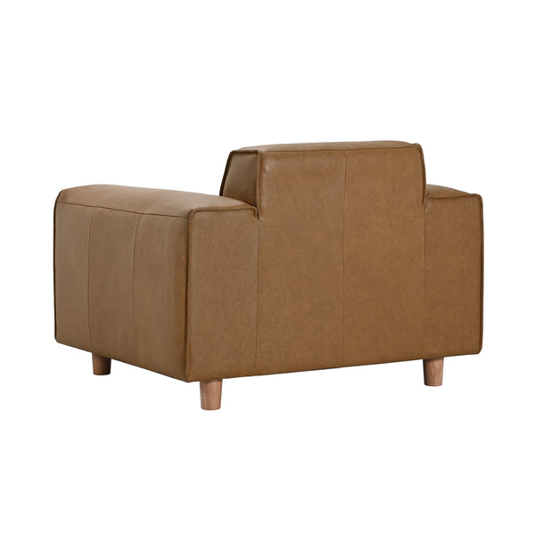 Porter Designs Porter Nerio Luxurious Top-grain Leather Chair In Brown - Modern Comfort With Stylish Design Brown Leather 02-204-03-6587