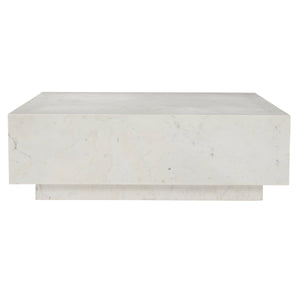 Bernhardt Bernhardt Donnelly Banswara Marble Cocktail Table — Modern Sculptural 48" Square Plinth Base On Casters 301007