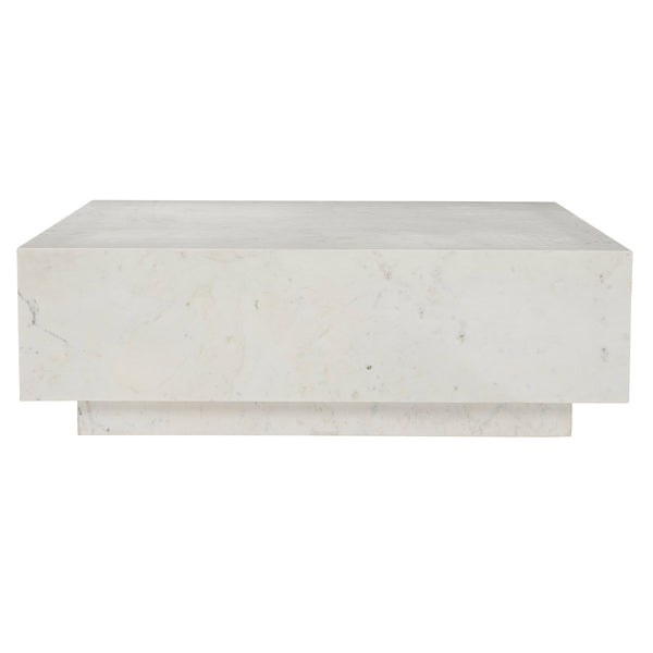 Bernhardt Bernhardt Donnelly Banswara Marble Cocktail Table — Modern Sculptural 48" Square Plinth Base On Casters 301007