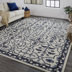 Feizy Rugs Fallon Hand-tufted Wool Rug - Rustic Tranquility With Calming Hues And Stylish Appeal For Your Home Gray,Blue,Ivory Wool Fln8839fivy000f00