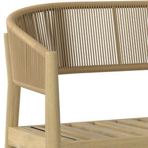 English Elm Bayshore Outdoor Sofa Natural – Handcrafted Acacia & Rust‑Resistant Aluminum, Weather‑Resistant Fabric B136P159390