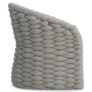 Bernhardt Bernhardt Salinas Nordic Grey Arm Chair — Sculptural Outdoor Sock-Knit Upholstery, Deep Cushioned Comfort X10545