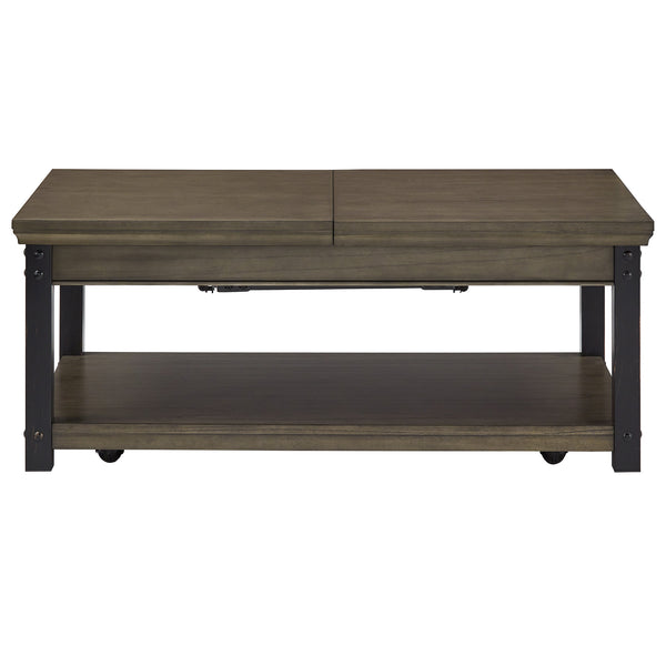 Homelegance By Top-Line Beniz Wood Finish Lift-Top Coffee Table Grey Wood