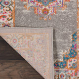 Nourison Passion PSN03 Machine Made Power-loomed Ornamental Border Indoor Only Bohemian Vintage Rug Grey, Grey 100% Polypropylene 99446815149