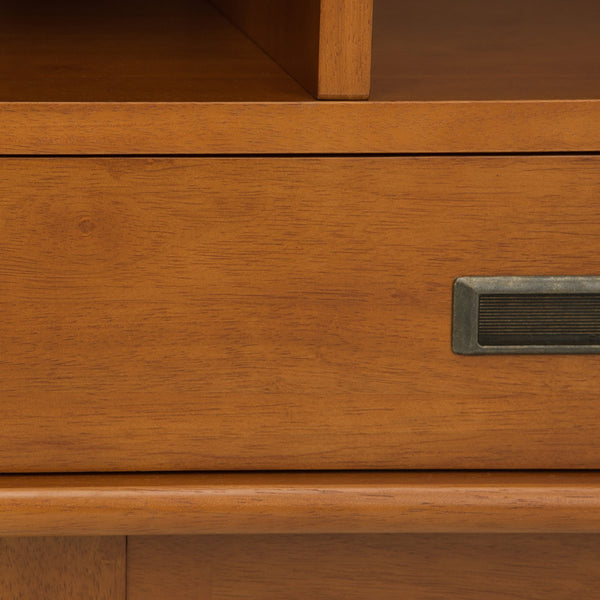English Elm Draper Mid Century Bookcase & Storage Unit - Stylish Teak Brown Organizer For Modern Living Spaces B136P158158