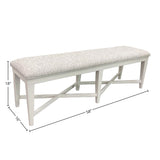 Parker House Americana Modern Dining 58 In. Upholstered Bench Cotton Poplar Solids / Birch Veneers DAME#1218-COT