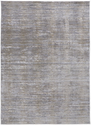 Feizy Rugs Laina Low-pile Distressed Area Rug - Versatile, Easy-care Design For Modern And Rustic Spaces Taupe,Silver,Tan Polyester,Polypropylene Lai39gafbge000j00