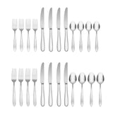 Lenox Oneida Mooncrest 20 Piece Everyday Flatware Set, Service for 4 Metallic, STAINLESS METAL B336020A