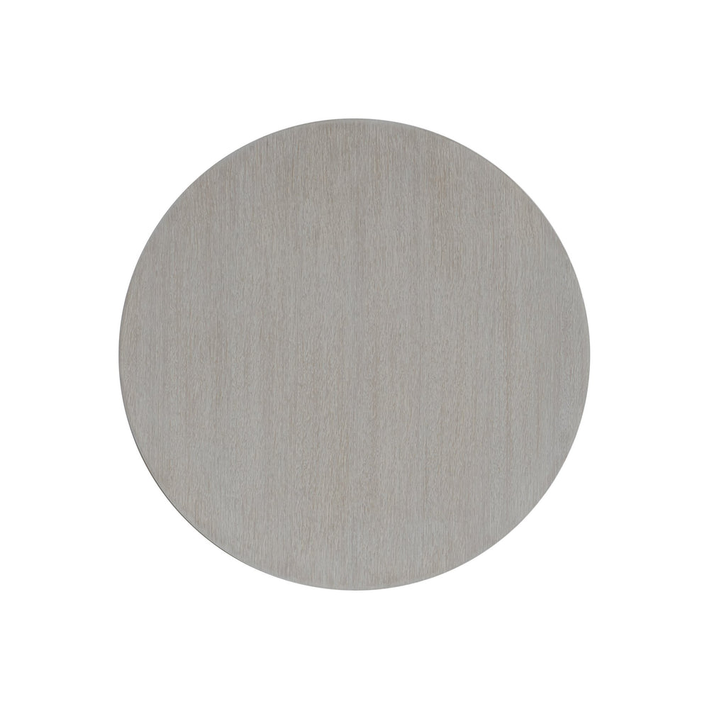 Bernhardt Bernhardt Turo Side Table — 25" Wire-Brushed Oak Top, Cylindrical Base, Bone & Fossil Finishes, Durable Elegance 508122