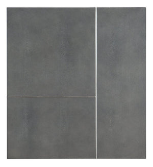 Hooker Furniture Chapman Gray Faux Shagreen End Table With Hand-Hammered Pewter Metal Base — Urban Mixed-Media Accent 6033-80113-94