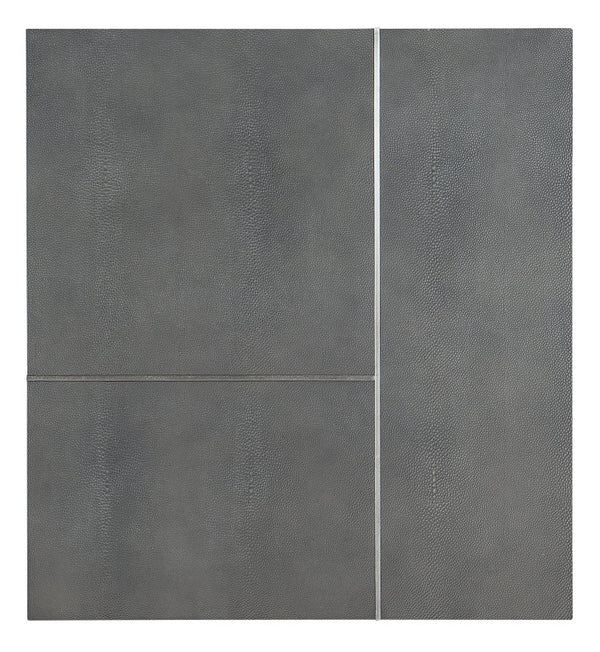 Hooker Furniture Chapman Gray Faux Shagreen End Table With Hand-Hammered Pewter Metal Base — Urban Mixed-Media Accent 6033-80113-94