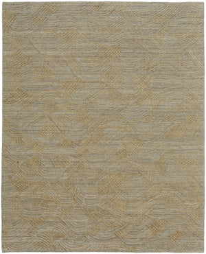 Feizy Rugs Taunton Hand-woven Viscose/Wool Rug - Elegant High-low Pile With Abstract Design For Modern Homes Gold,Gray Viscose,Wool T17t8007gld000e10
