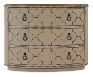 Hooker Furniture Big Sky Three Drawer Chest With Pecky Hickory Top, Burlap Case, Cedar-Lined Drawer & Bronze Trim 6700-90217-80