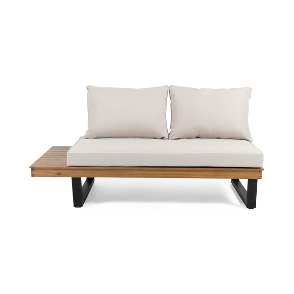 English Elm Christopher Knight Home® - Sebastian 4-Piece Modular Sofa Set – Handcrafted Acacia Wood, Beige Water-Resistant Cushions, Indoor/Outdoor 68823.00-68824.00_69414.00BGE