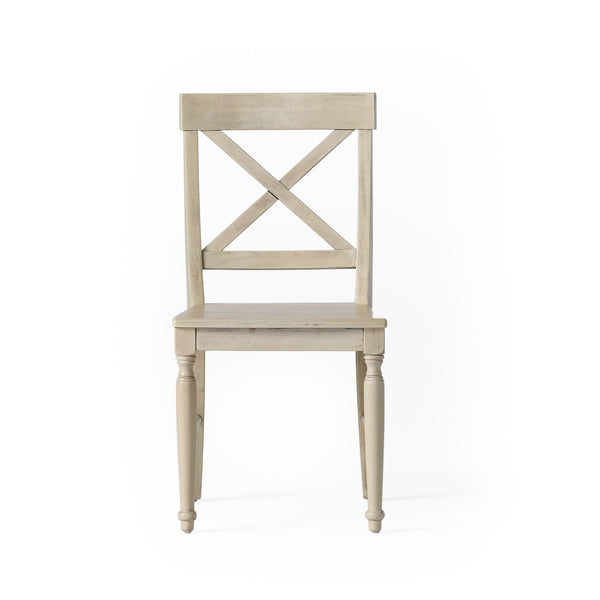 English Elm Acacia Wood X-back Dining Chairs Set of Two Farmhouse Country Seating Antique Finish 57366.00