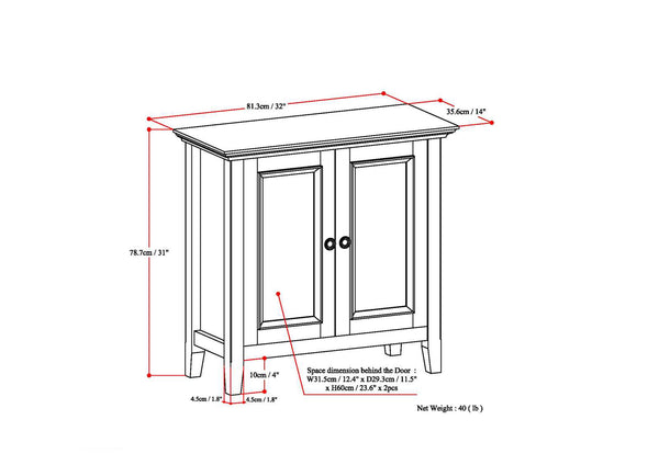 English Elm Amherst Low Storage Cabinet - Distressed Grey Finish, Versatile Design For Any Room, Handcrafted Charm B136P158341
