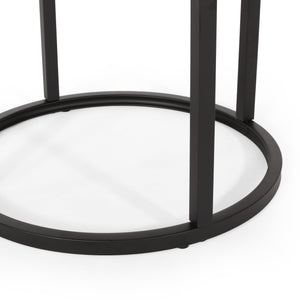 English Elm Christopher Knight Home® - COFFEE Modern Industrial Nesting Table Set — Wire‑Brushed Firwood Tops with Sturdy Iron Frame Durable Style Black 67141.00ANTBLK