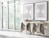 Bernhardt Solaria Console Table with 2 Metal Origami-inspired Bases 310911