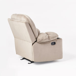English Elm Christopher Knight Home® - Luxurious Manual Recliner Chair with Skin-Friendly Fabric, Dual Cup Holders, Ergonomic Padded Comfort Coffee 57578.00LAT
