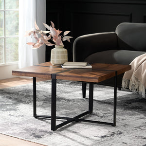 Christopher Knight Home® - Noble House - - Handmade Mango Wood And Iron Square Coffee Table