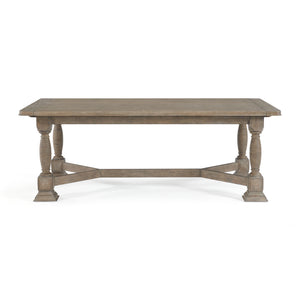 A.R.T. Furniture Reforma Trestle Dining Table - Extendable 84-128" Plank Surface, Rustic Oak Finish, Seats 8 Comfortably Brown Parawood Solids,Random Match Flaky Oak Veneers 324238-2358