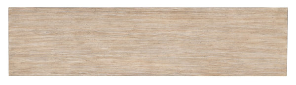 Hooker Furniture Commerce Mindi Wood Console Table With Chunky Block Legs, Distressed Handcrafted Rustic Charm 18.00 L x 72.00W x 36.25H 7228-85061-80