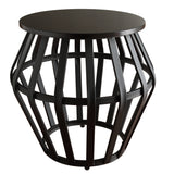 Homelegance By Top-Line Willow Metal Frame Round Cage End Table Espresso Metal