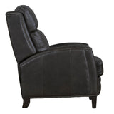 Parker House Vermont - Slate Noire Manual Pushback Recliner Gray Top Grain Leather With Match (X) Mvmt#812-slno