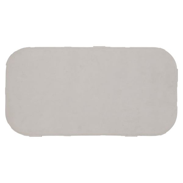 Bernhardt Bernhardt Sculptural Zina Cocktail Table In Stonecast With Carved Texture, Plinth Base & Casters 309023