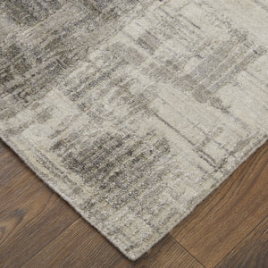 Feizy Rugs Eas69akf Eastfield Artisanal Hand-woven Viscose And Wool Abstract Rug - Modern Style For Any Space Gray,Ivory Viscose,Wool Eas69akfgrybgep00