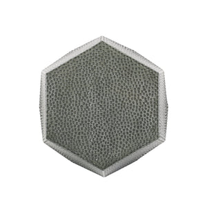 English Elm Christopher Knight Home® - METAL Modern Hammered Iron Geometric Side Table — Sleek Brushed Finish, Sturdy 80 lb Capacity Antique Silver 72228.00
