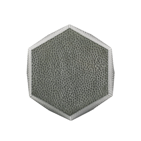 English Elm Christopher Knight Home® - METAL Modern Hammered Iron Geometric Side Table — Sleek Brushed Finish, Sturdy 80 lb Capacity Antique Silver 72228.00
