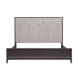 Quincy California King Upholstered Bed Black with Molasses Finish P375-BR-K5 Pulaski Furniture