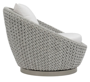 Bernhardt Bernhardt Marled Clay Savaii Outdoor Swivel Chair — Papasan-Inspired Rope Frame, Plush Cushioning - Made to Order O1402SB