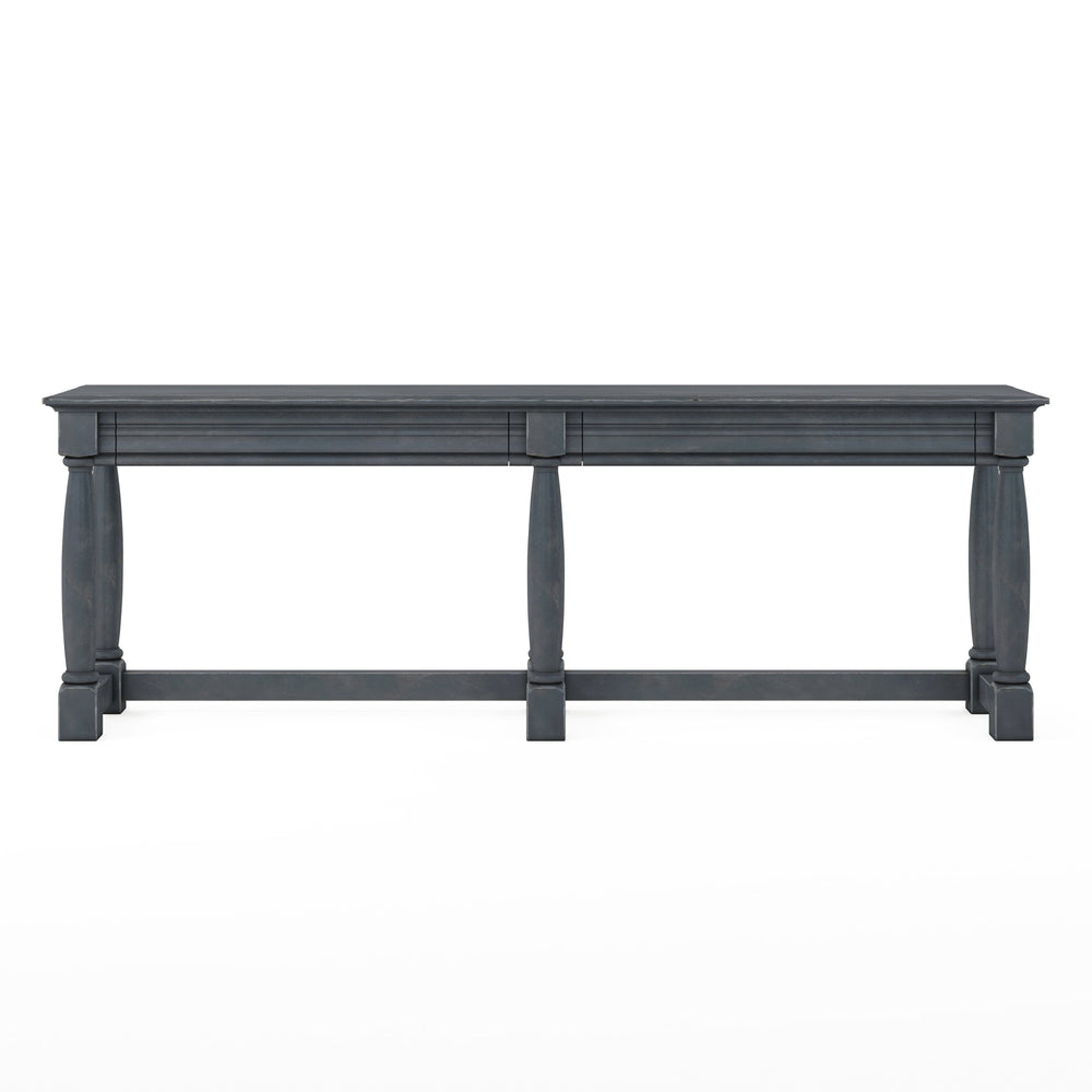A.R.T. Furniture Alcove Console Table In Slate Finish – Stylish Acacia & Maple Design With Hidden Storage Drawers Blue Acacia Solids,Maple Veneers 321314-2821