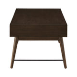 Homelegance By Top-Line Sarai Wood 2-Drawer Coffee Table Walnut MDF