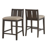 Chevalier Two-Tone Fabric Counter Height Chairs (Set of 2)