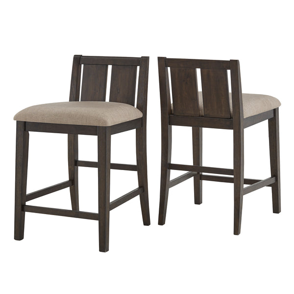 Homelegance By Top-Line Chevalier Two-Tone Counter Height 3-Piece Dining Set Brown MDF