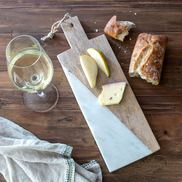 Wood and Marble Cutting Board with Handle EAW95014 Park Hill