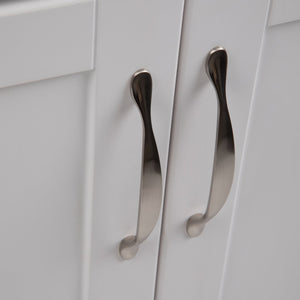 English Elm Maile 28" Laundry Cabinet with Deep 12.8" ABS Sink, Pull-Out Faucet, Storage Drawer, Pure White B136P158804