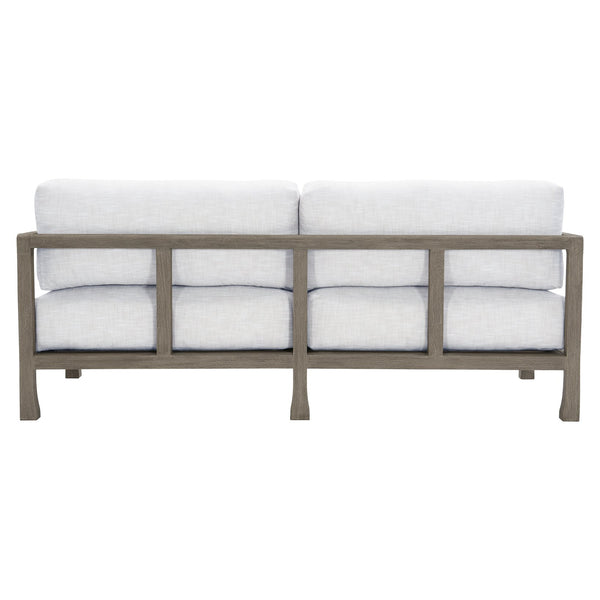 Bernhardt Bernhardt Weathered Teak Tanah Outdoor Sofa With Plush Performance Cushions & Fiber Back Pillows - Made to Order O1207B