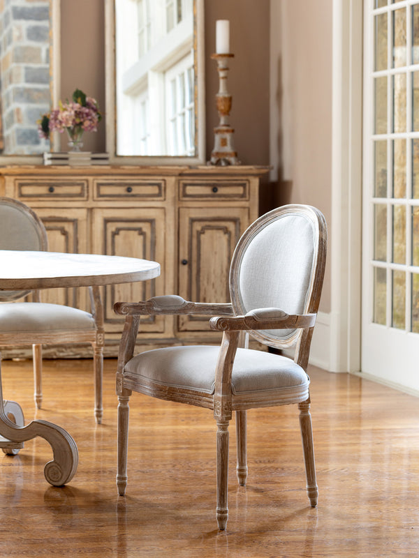 Park Hill White Washed Arm Chair EFS81666