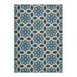 Christopher Knight Home® - Noble House - Elvina Indoor Geometric 8 X 11 Area Rug, Ivory and Blue