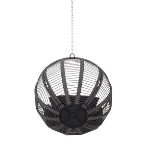 English Elm Christopher Knight Home® - WASHINGTON Therese Rope Weave Hanging Chair with 8ft Chain, Water-Resistant Cushions, Indoor/Outdoor Comfort 71223.00GBLK