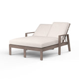 Laguna Double Chaise Lounge in Canvas Flax, No Welt SW3501-99-FLAX-STKIT Sunset West