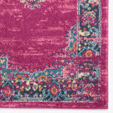 Nourison Passion PSN03 Machine Made Power-loomed Ornamental Border Indoor Only Bohemian Vintage Rug Fuchsia, Pink 100% Polypropylene 99446815118