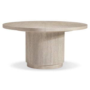 Bernhardt Bernhardt Lucerne Wire-brushed Oak Round Dining Table with Reeded Pedestal Base K2294