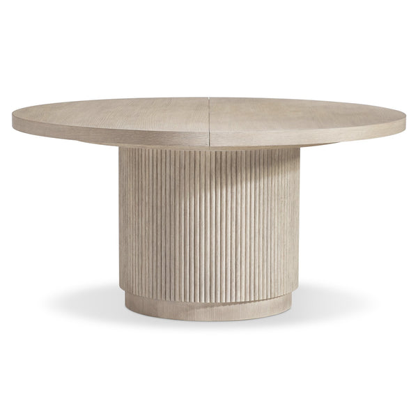 Bernhardt Bernhardt Lucerne Wire-brushed Oak Round Dining Table with Reeded Pedestal Base K2294